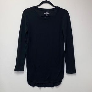 90° Degree by Reflex Dance Yoga Shirt Black Size S Longsleeve